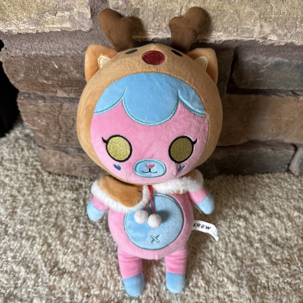 Warren James Krew District Anime Plush Stuffed Doll Antlers Embroidered Eyes